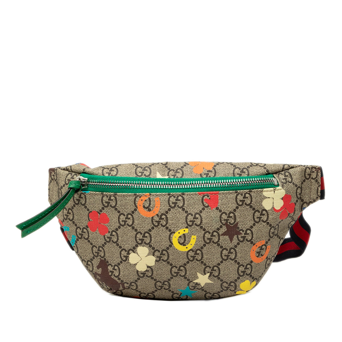 Gucci Kids GG Supreme Ranch Web Belt Bag — Beige