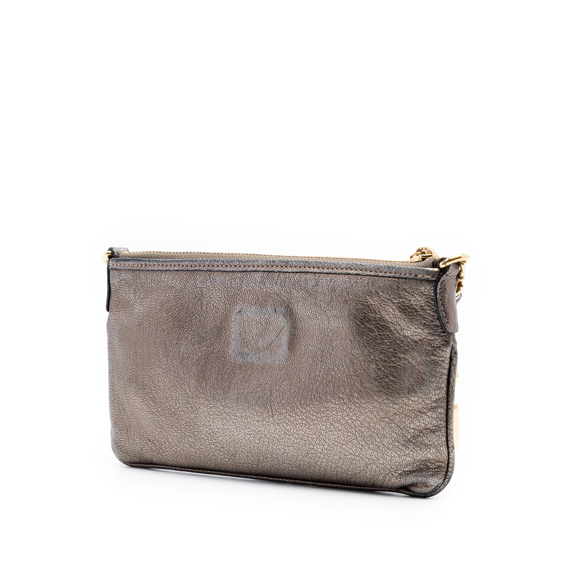 LOEWE Metallic Leather Anagram Crossbody