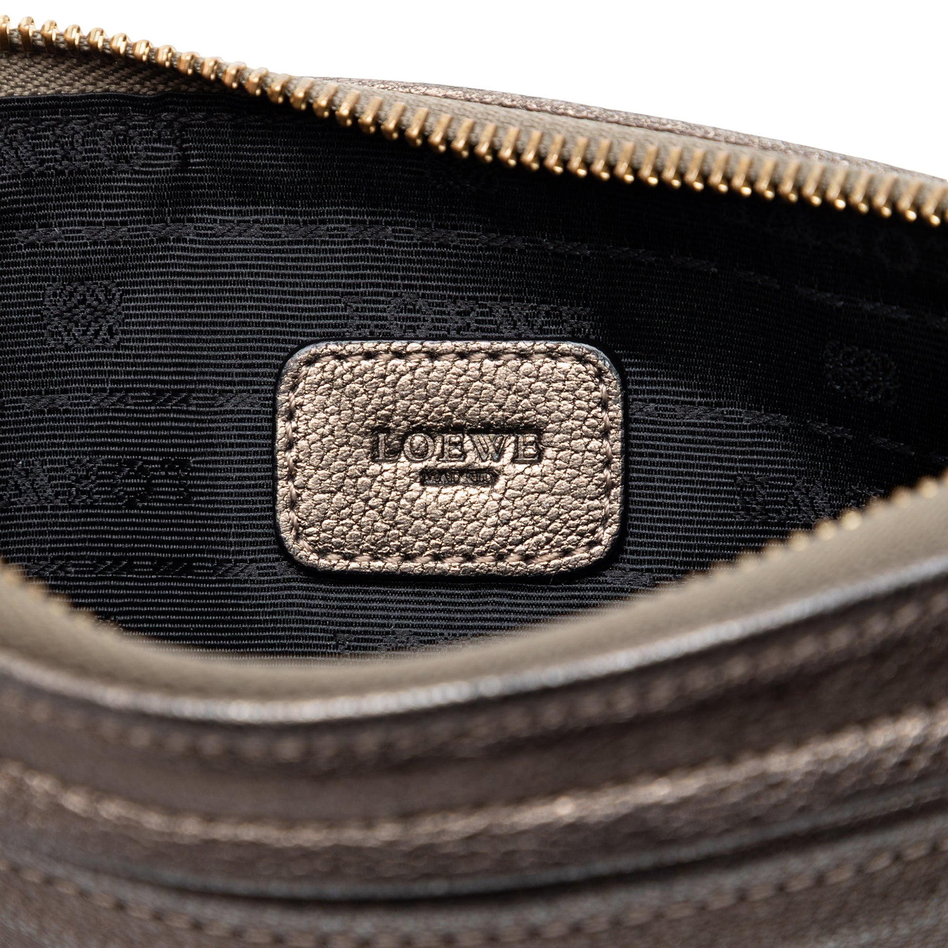 LOEWE Metallic Leather Anagram Crossbody