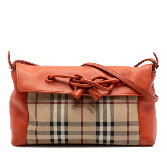 Burberry Haymarket Check Coated Canvas Leah Crossbody