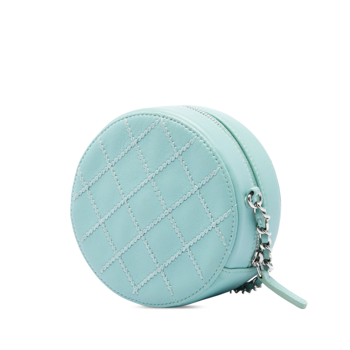 Chanel Quilted Lambskin Ultimate Stitch Round Clutch With Chain
