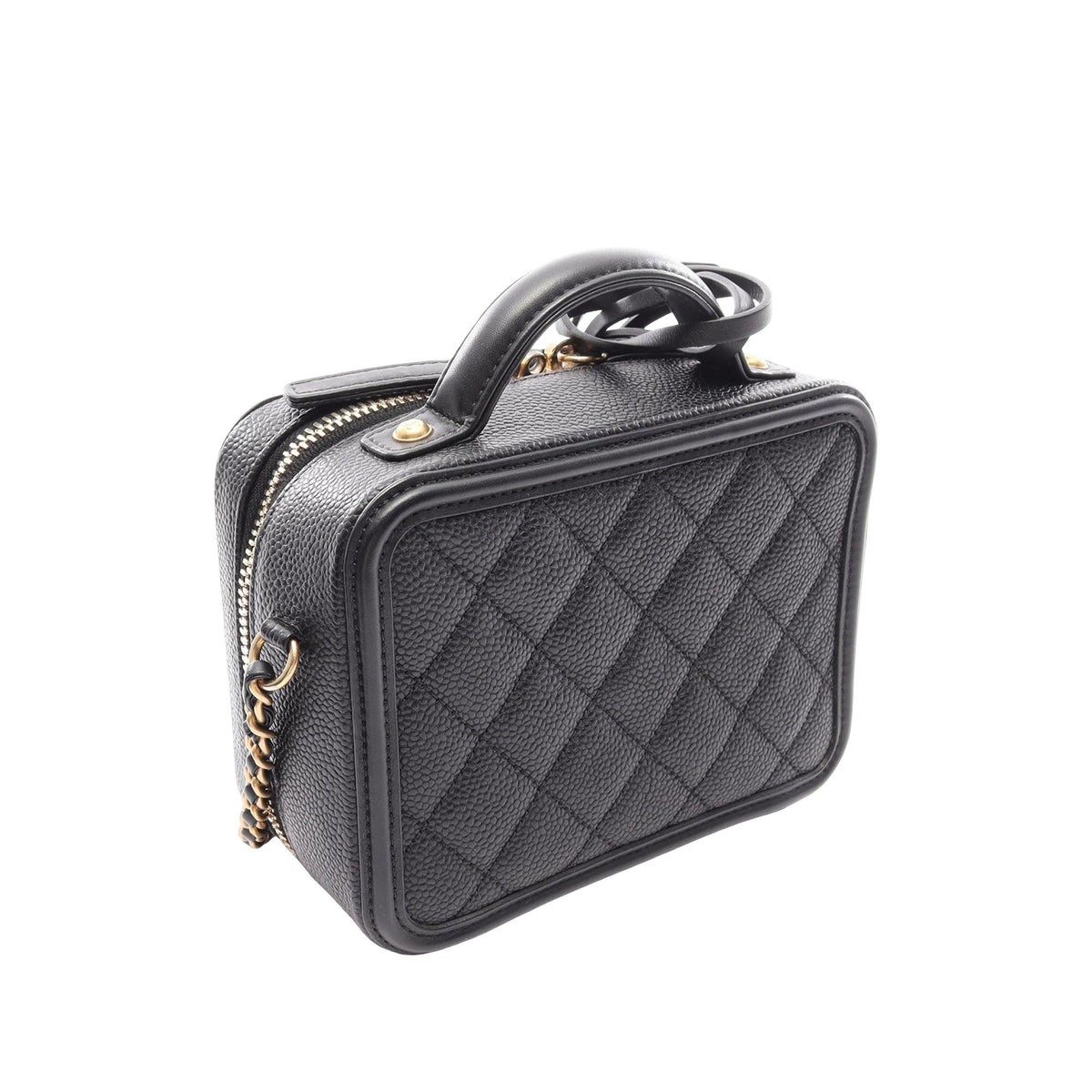 Chanel Small Caviar CC Filigree Vanity Case