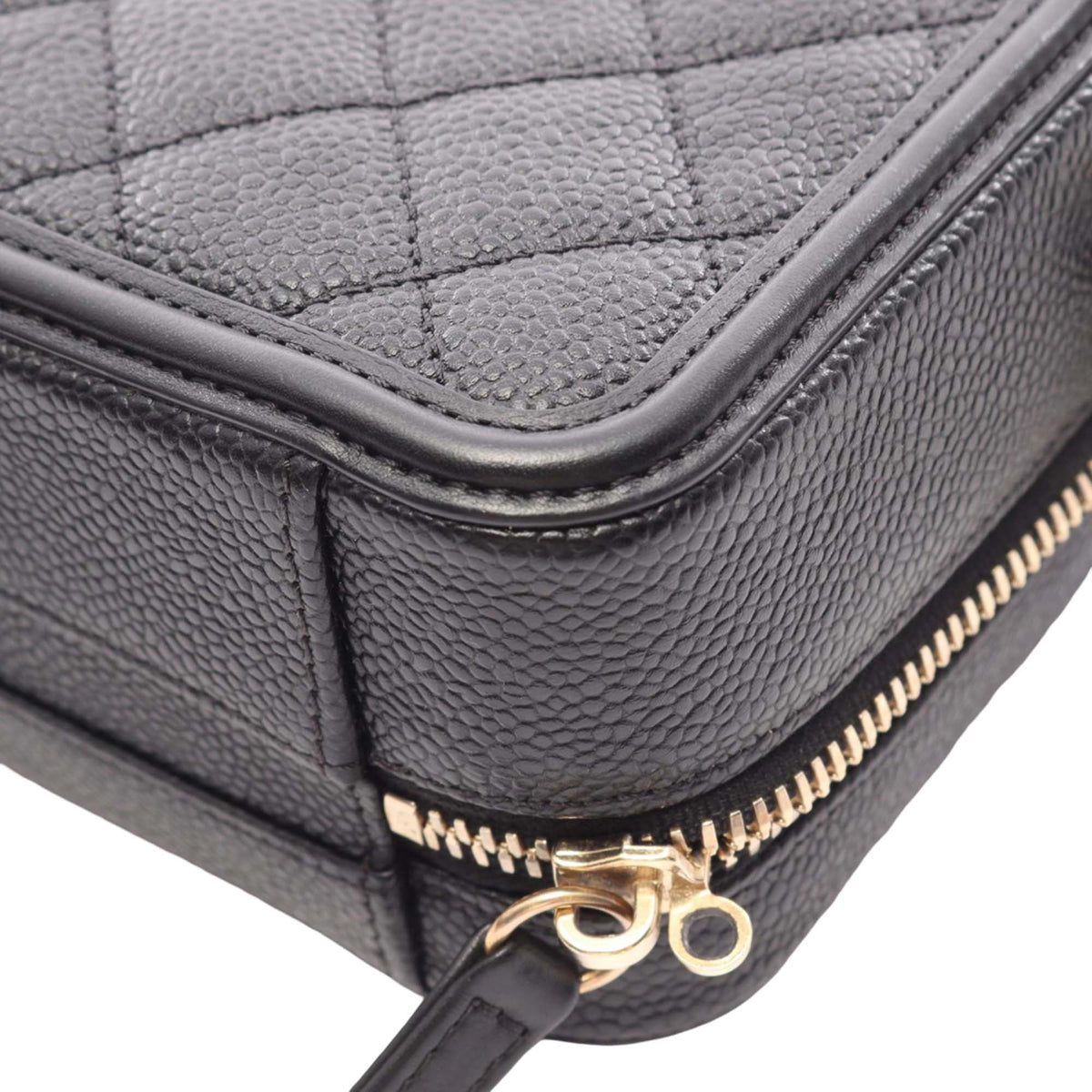 Chanel Small Caviar CC Filigree Vanity Case