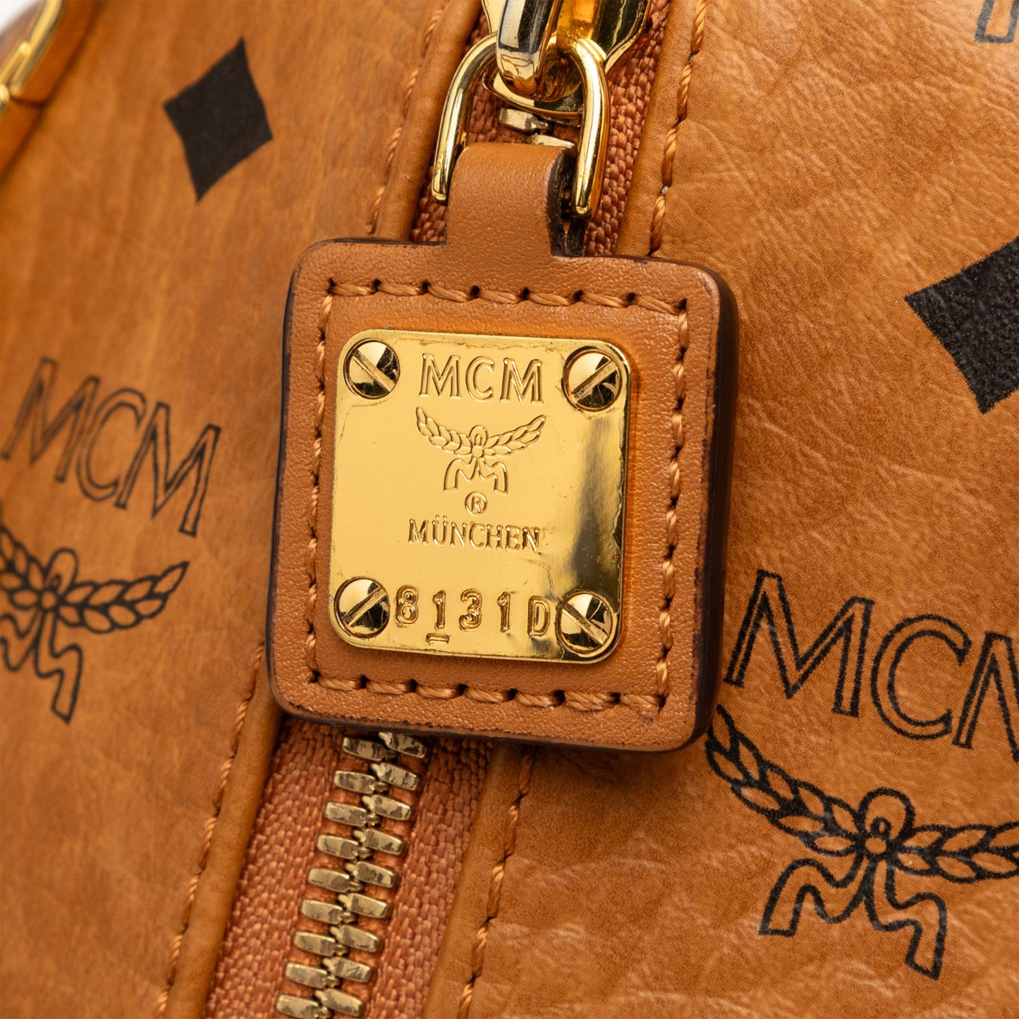 MCM Calfskin and Visetos Coated Canvas Rabbit Zoo Doll Backpack