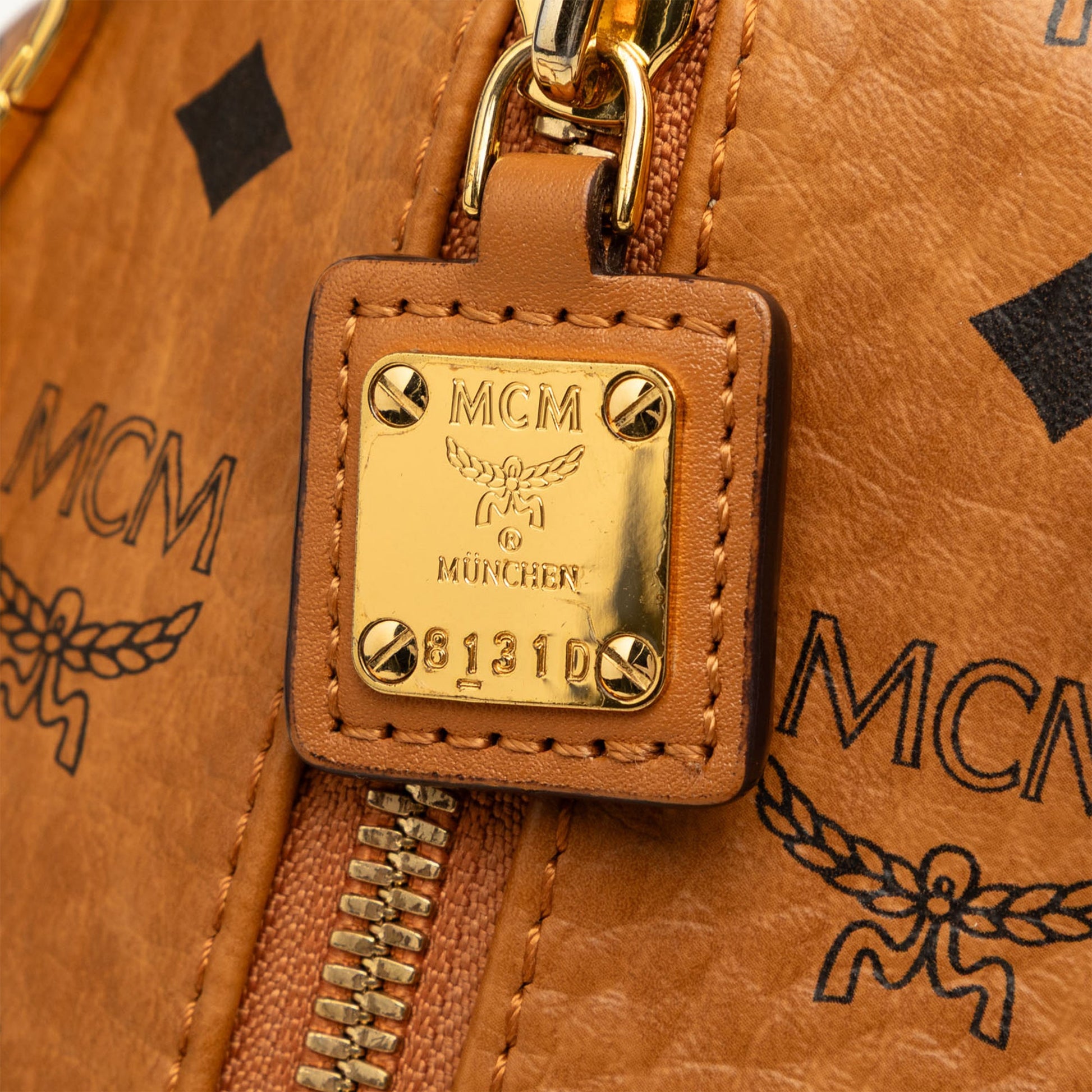 MCM Calfskin and Visetos Coated Canvas Rabbit Zoo Doll Backpack