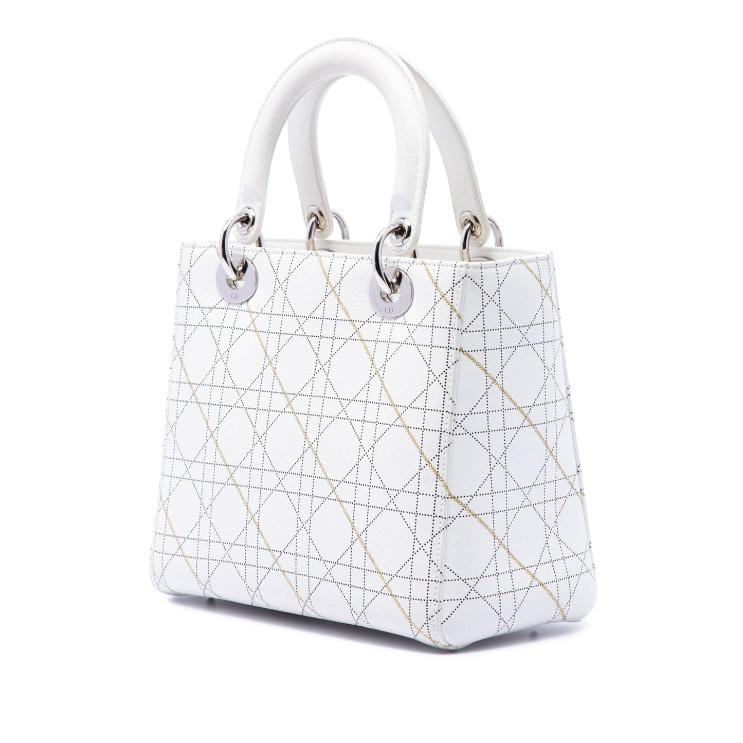 Dior Medium Calfskin Cannage Print Lady Dior