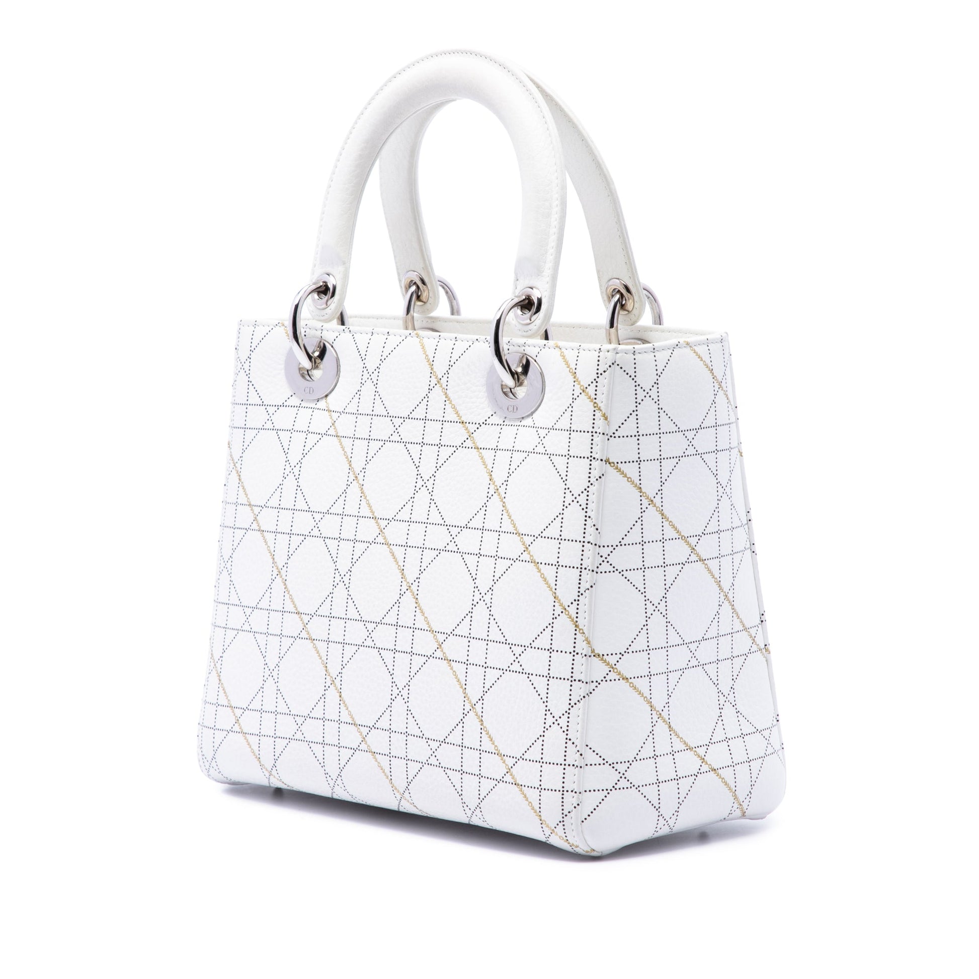 Dior Medium Calfskin Cannage Print Lady Dior