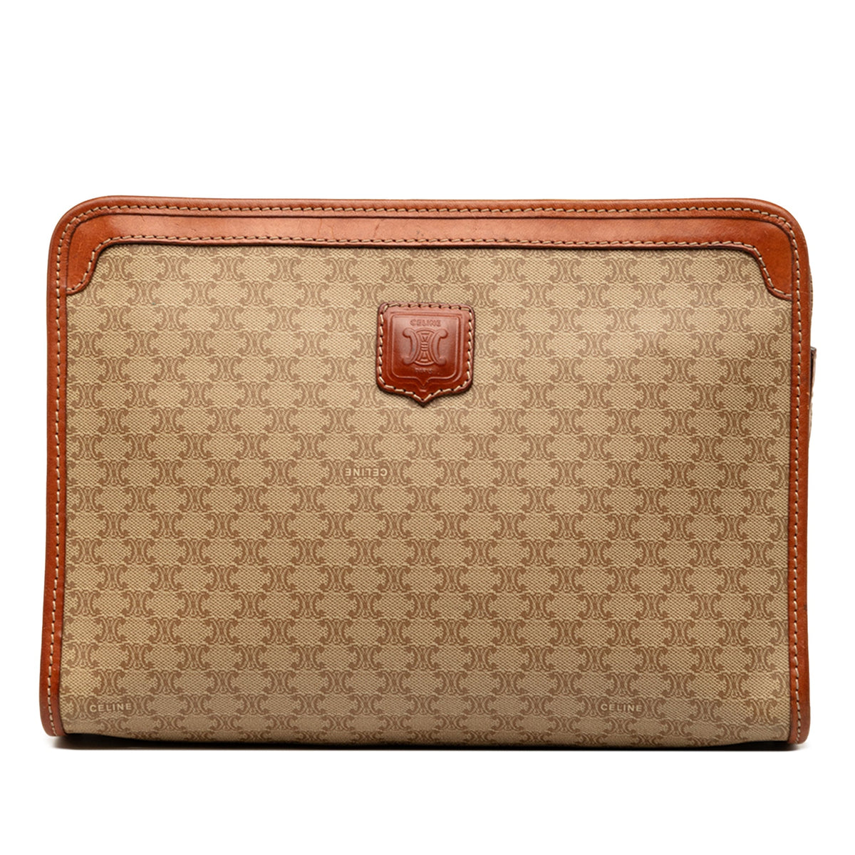 Celine Macadam Coated Canvas Clutch