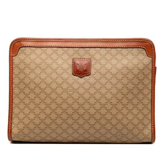 Celine Macadam Coated Canvas Clutch