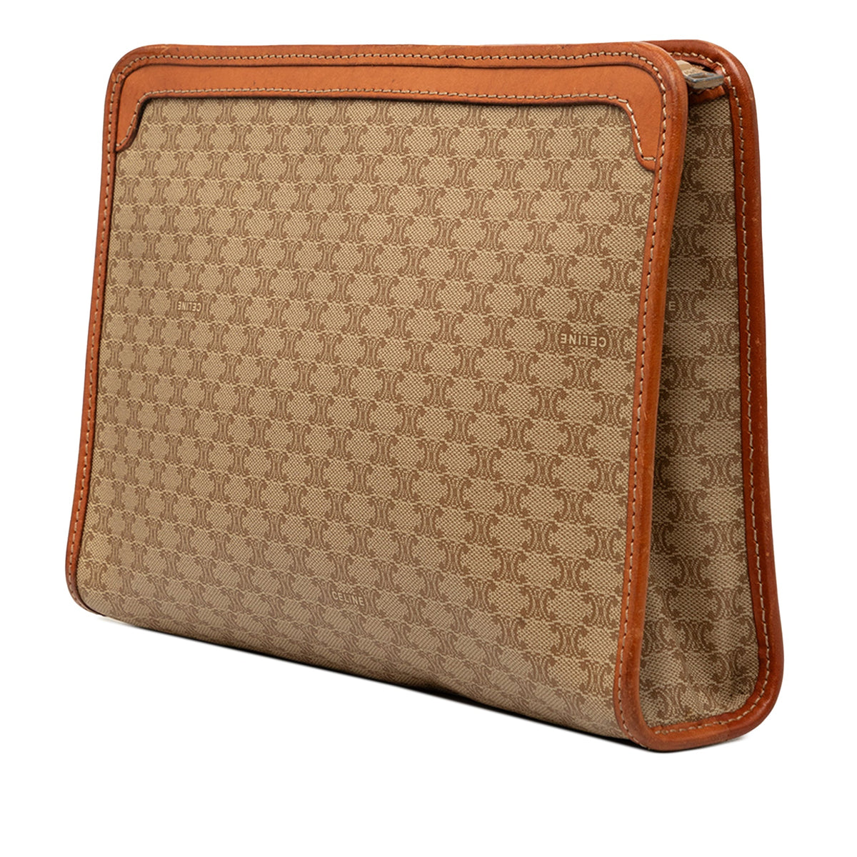 Celine Macadam Coated Canvas Clutch