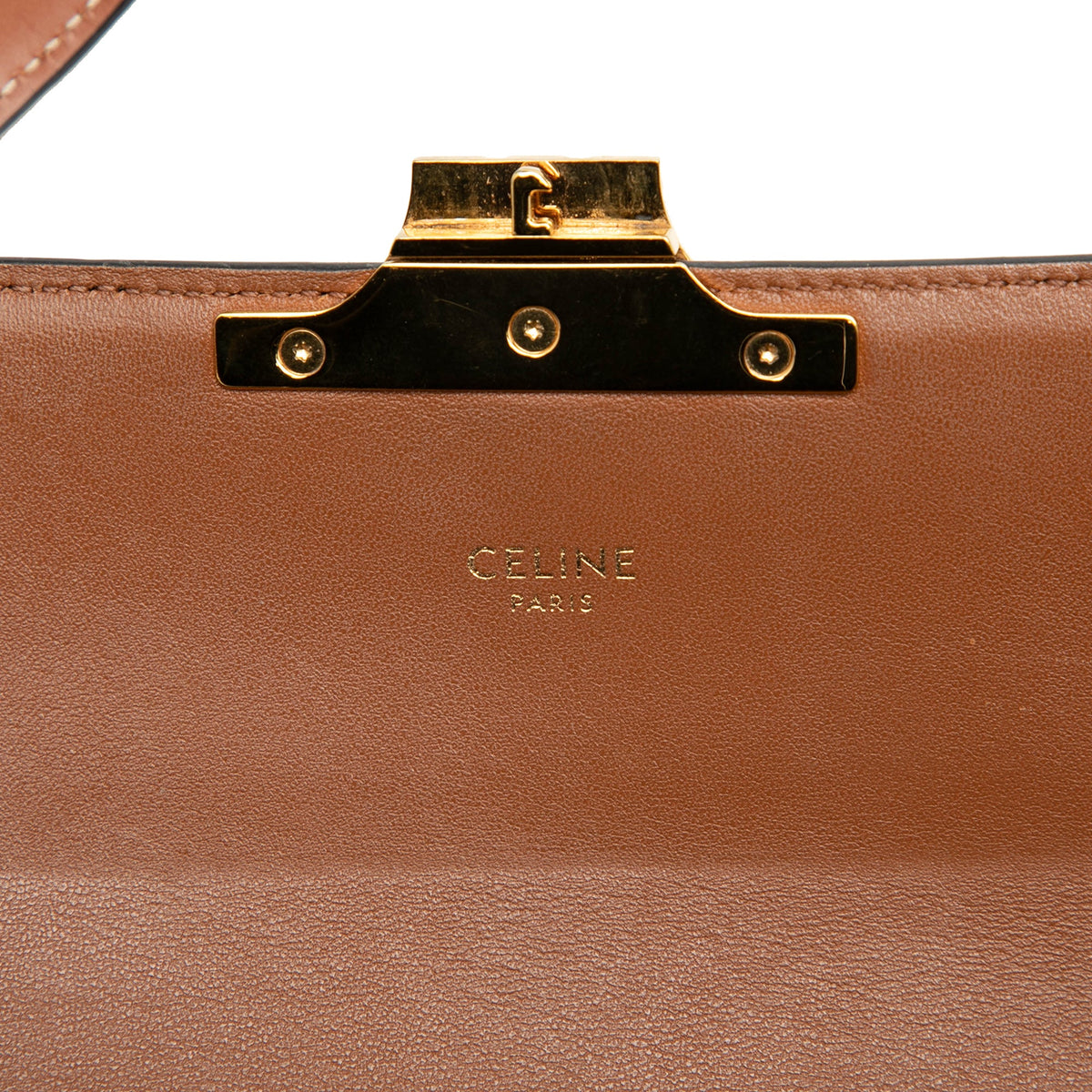 Celine Triomphe Coated Canvas Claude Shoulder Bag