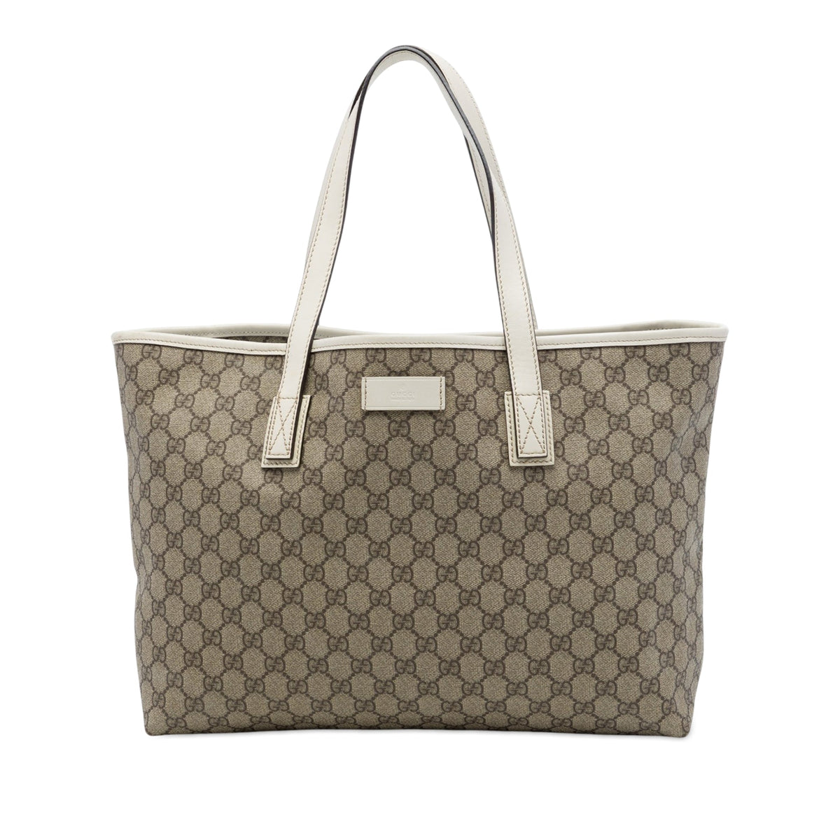 Gucci Medium GG Supreme Tote — White