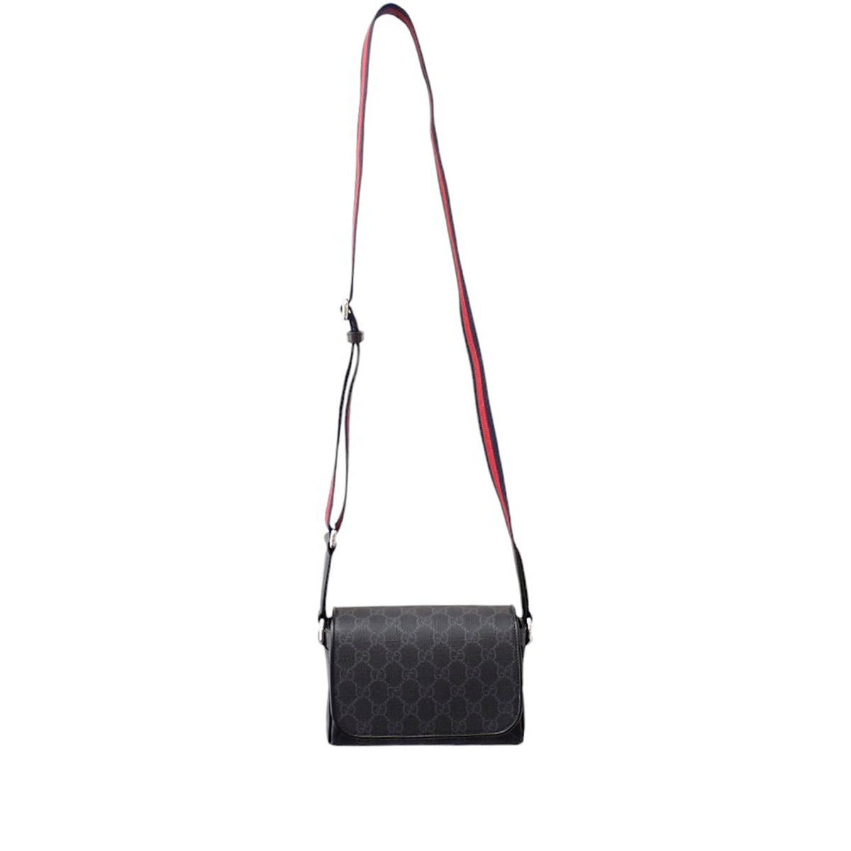 Gucci GG Supreme Web Flap Messenger Bag