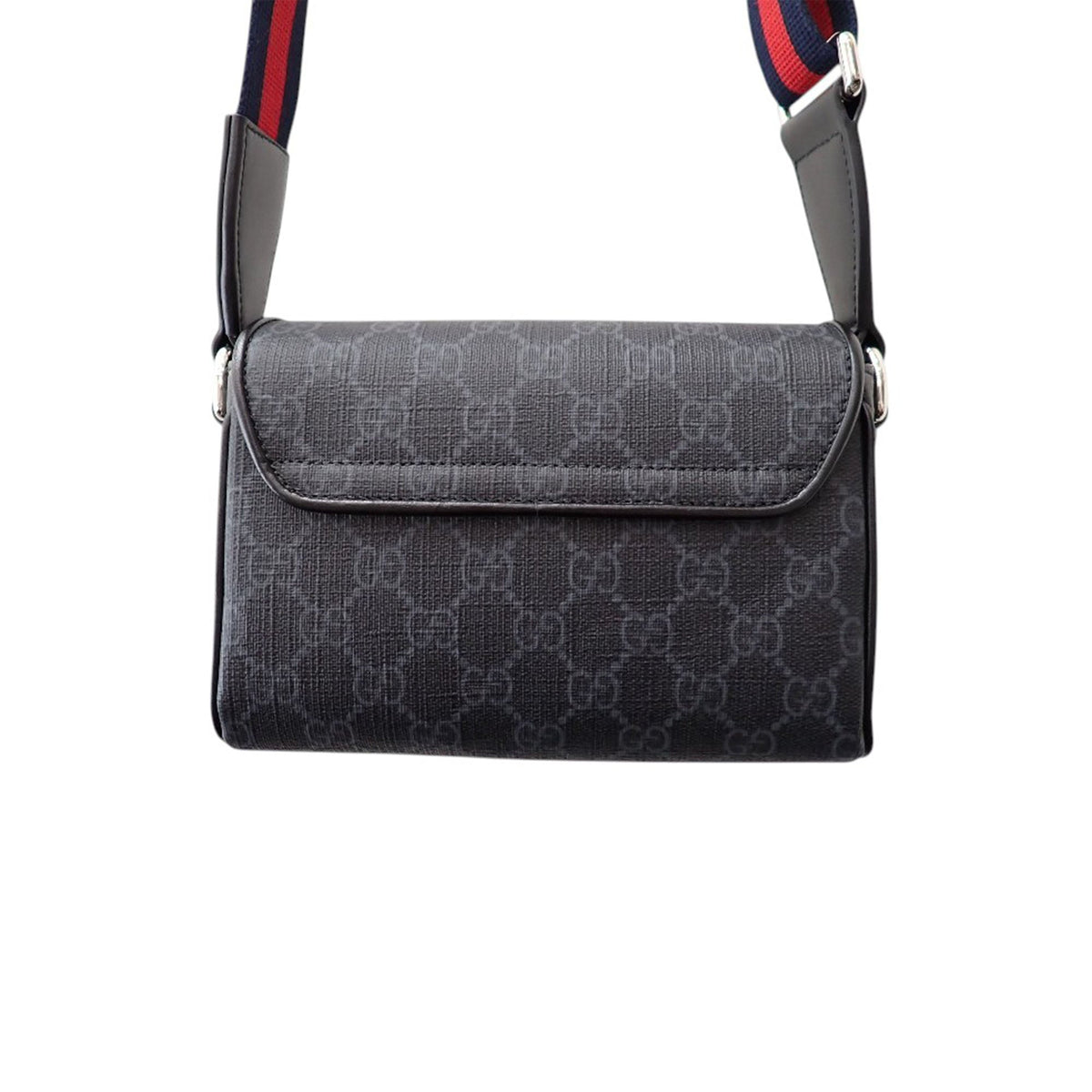 Gucci GG Supreme Web Flap Messenger Bag