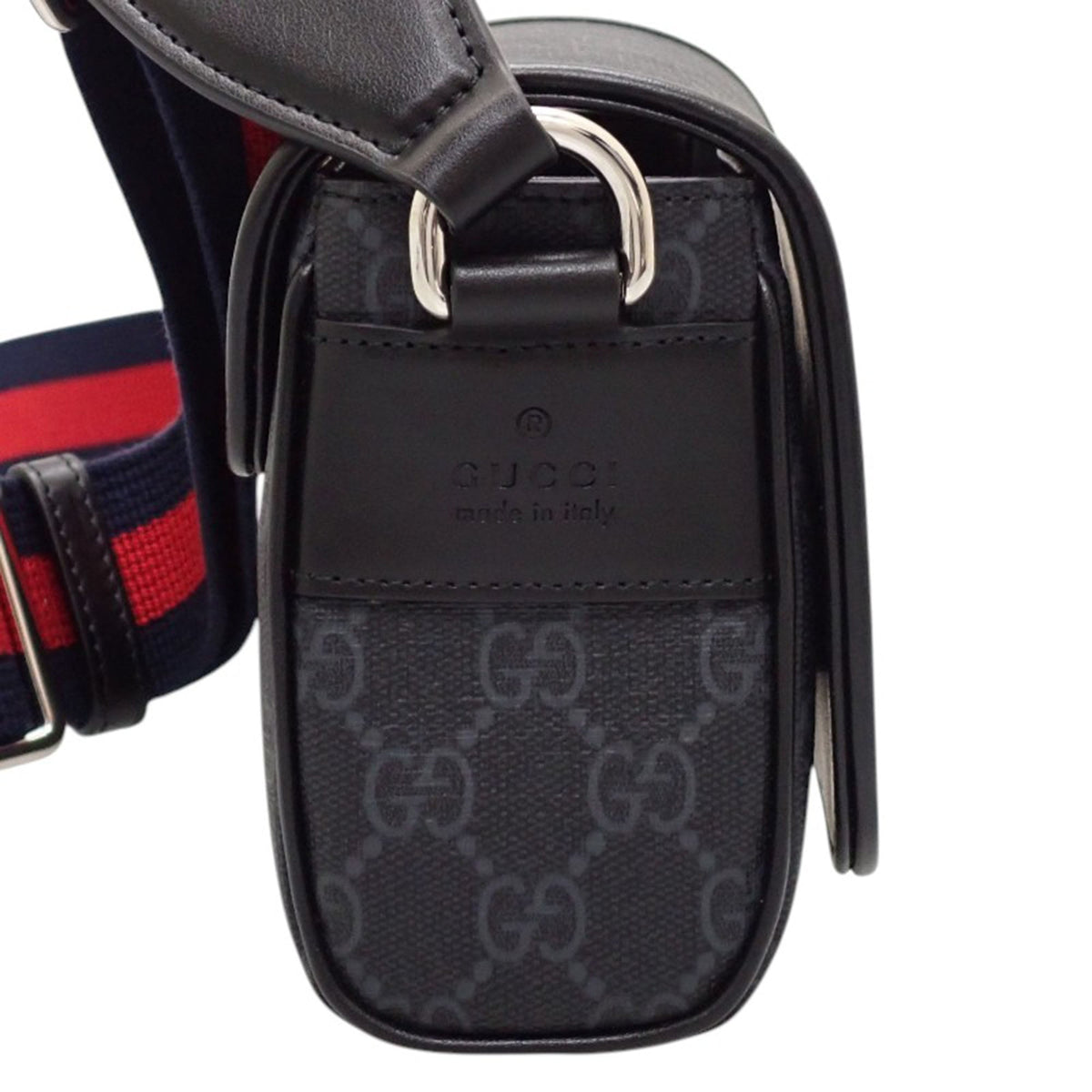 Gucci GG Supreme Web Flap Messenger Bag
