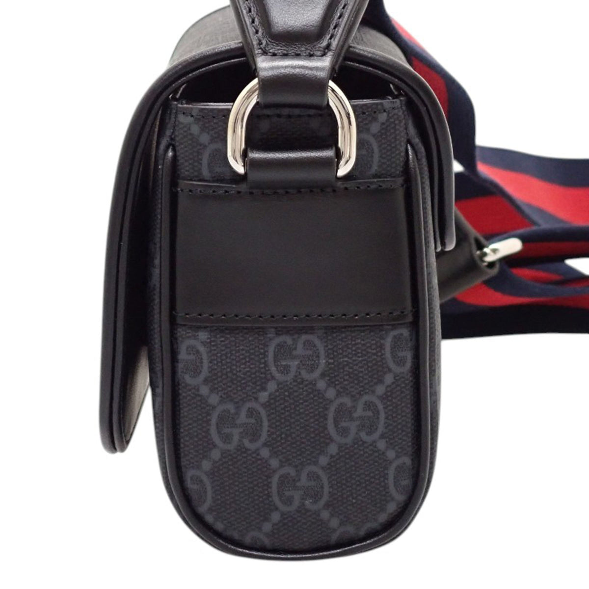Gucci GG Supreme Web Flap Messenger Bag