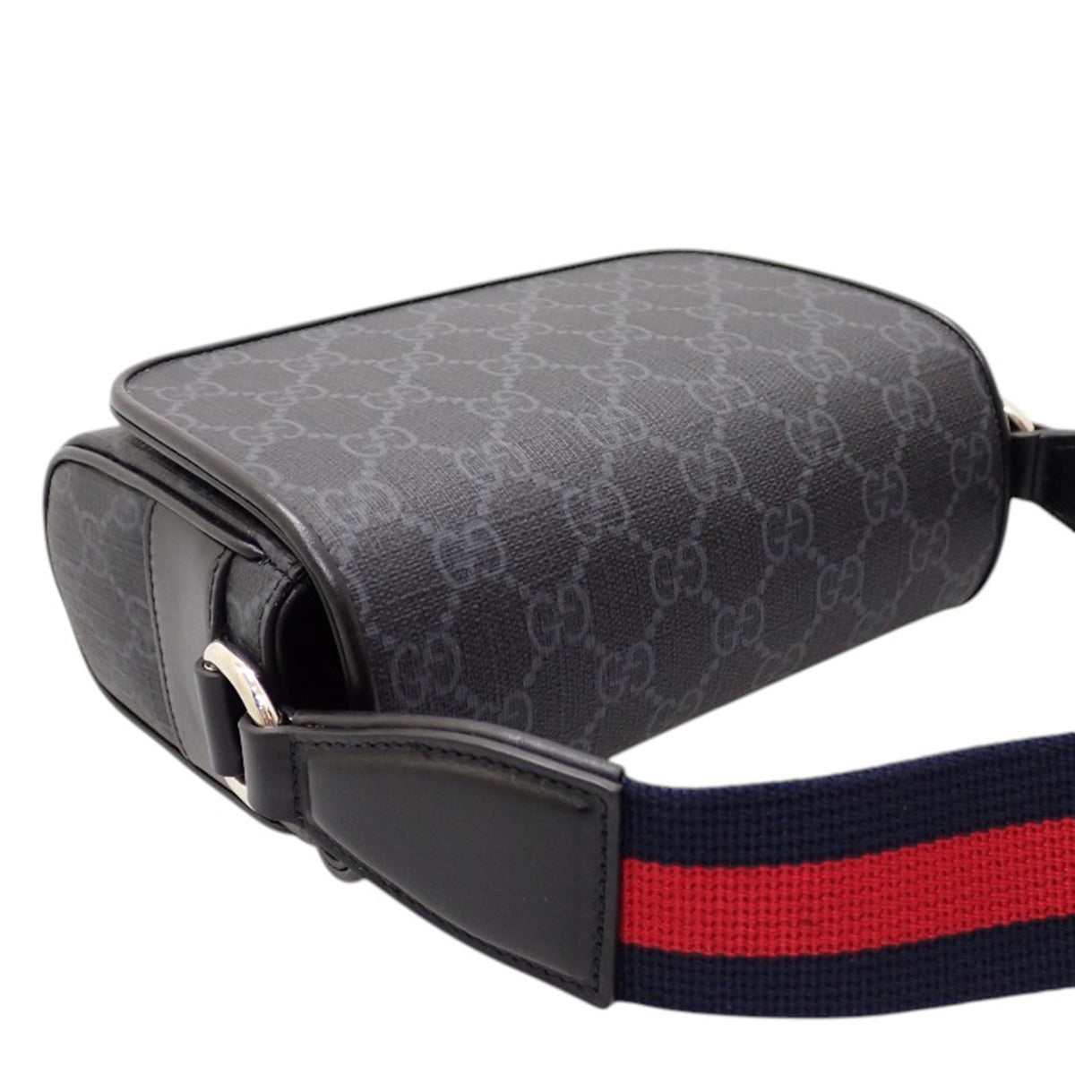 Gucci GG Supreme Web Flap Messenger Bag