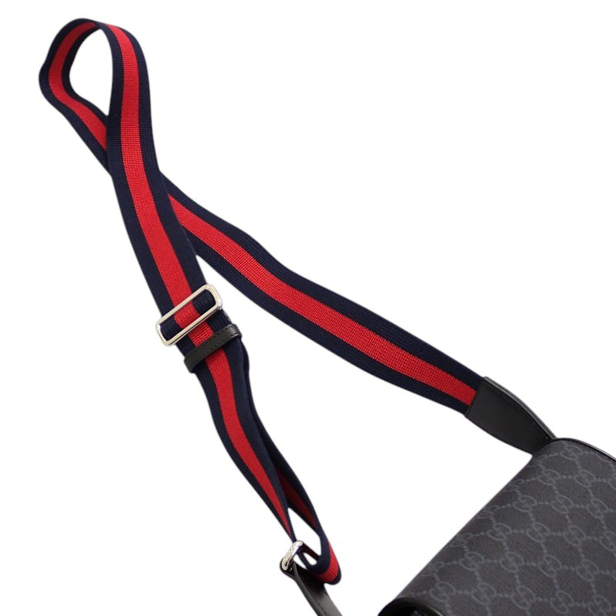 Gucci GG Supreme Web Flap Messenger Bag