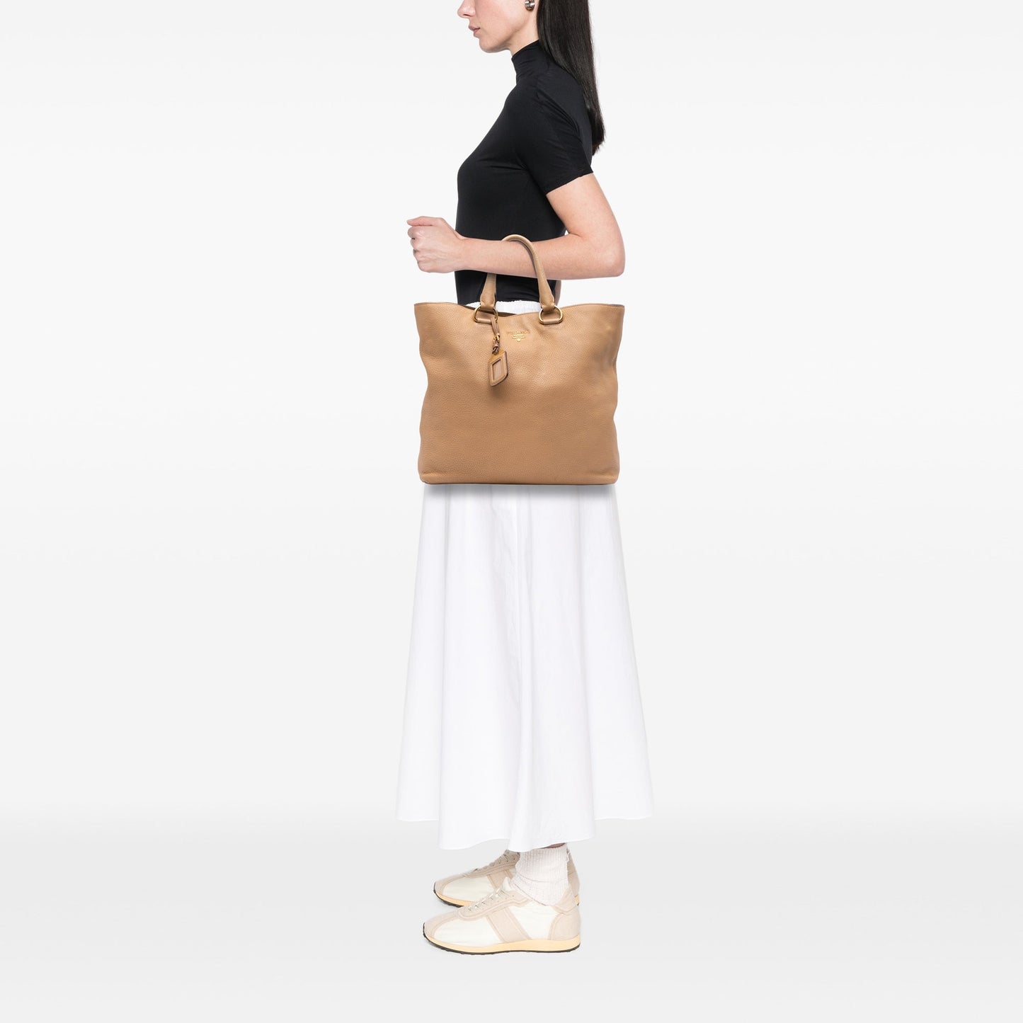 Prada Vitello Daino Open Convertible Tote