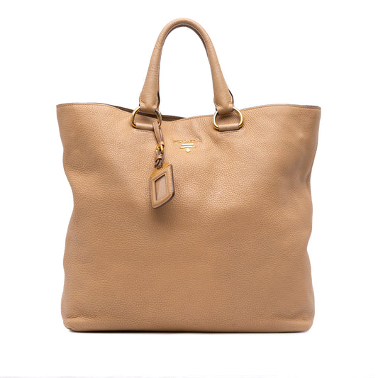 Prada Vitello Daino Open Convertible Tote