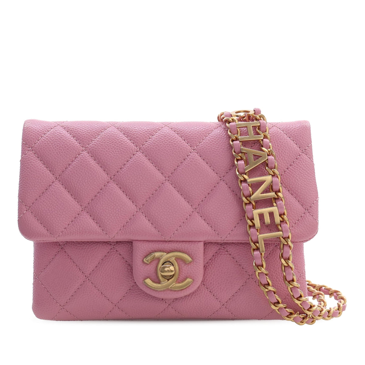 Chanel Quilted Caviar Pick Me Up Flap Belt Bag