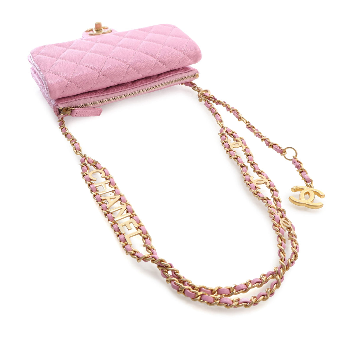 Chanel Quilted Caviar Pick Me Up Flap Belt Bag