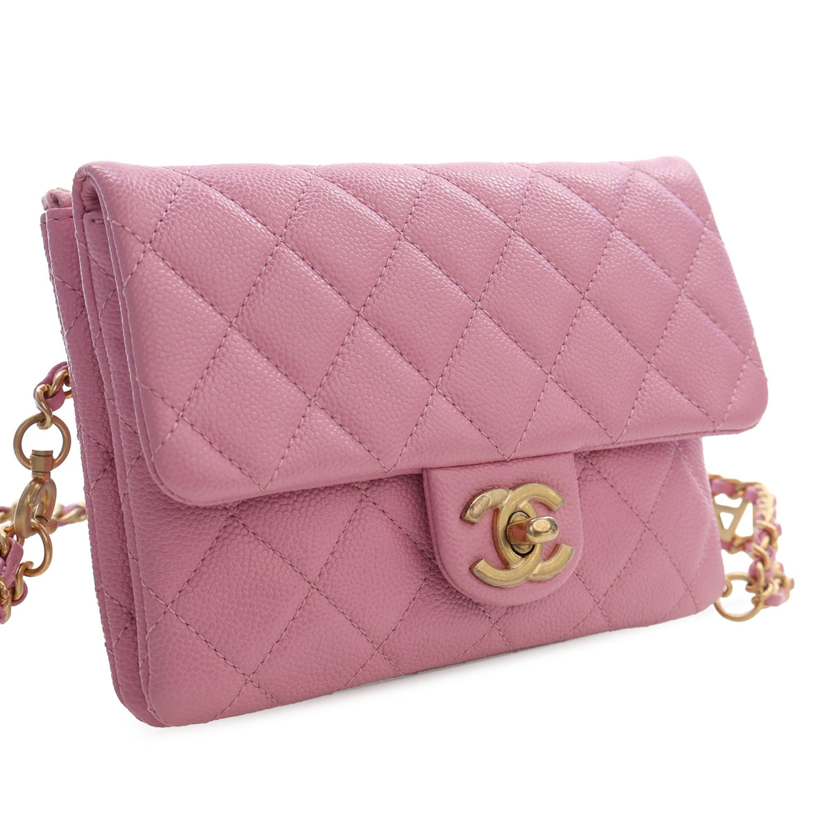 Chanel Quilted Caviar Pick Me Up Flap Belt Bag