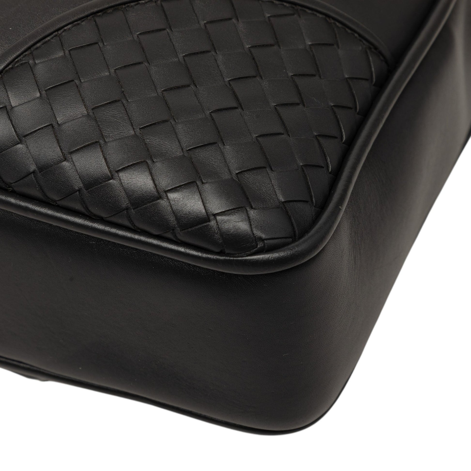 Bottega Veneta Intrecciato Trimmed Leather Briefcase