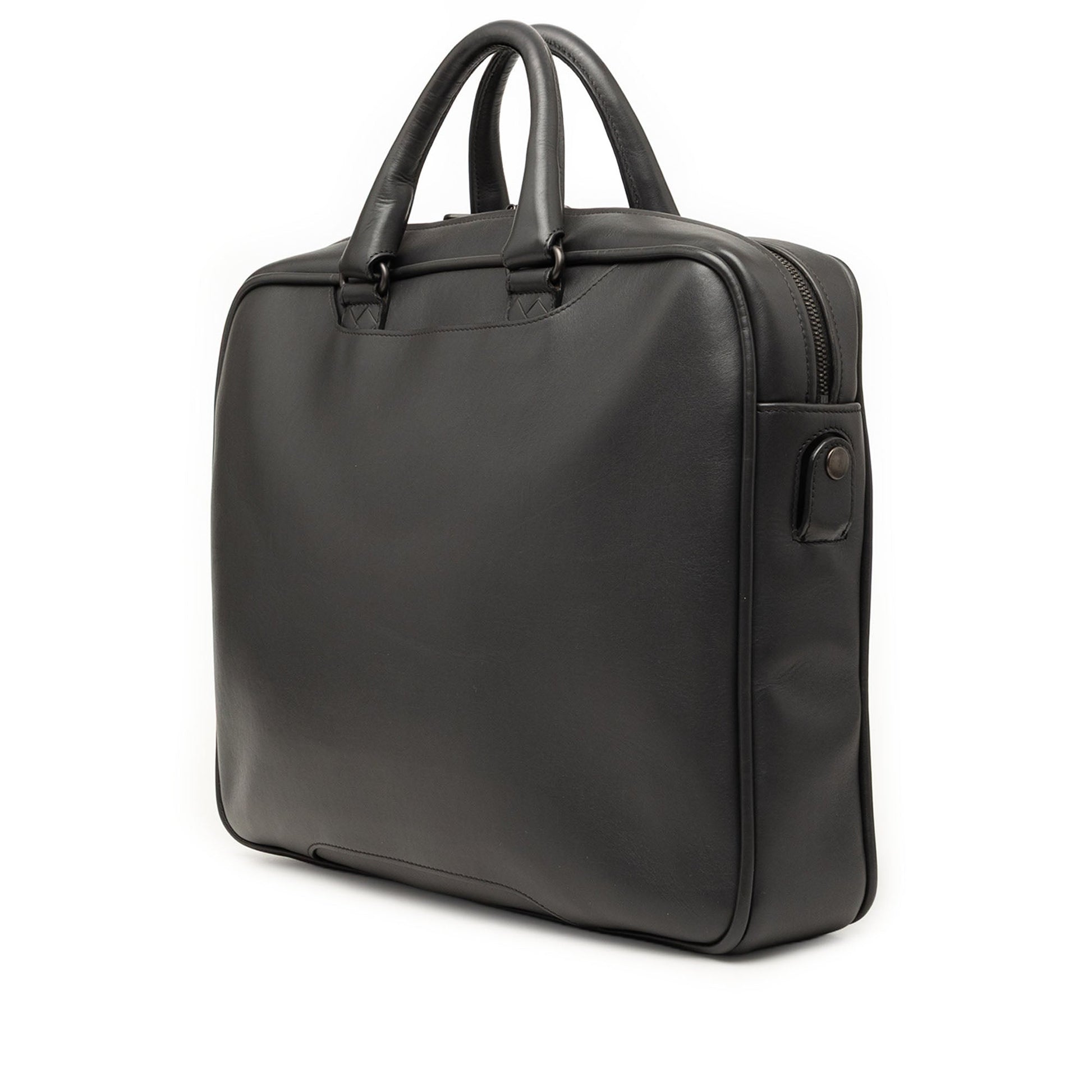 Bottega Veneta Intrecciato Trimmed Leather Briefcase