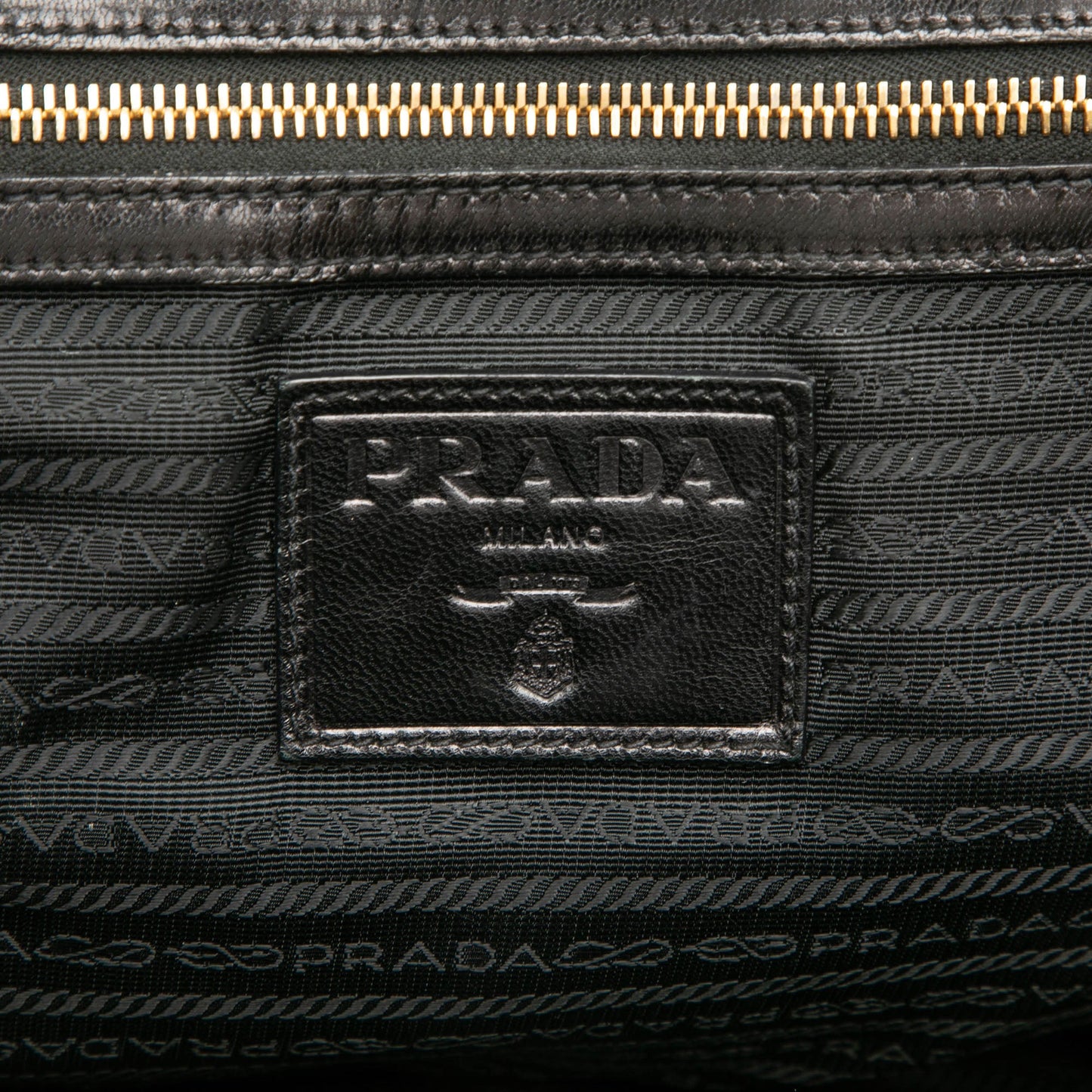 Prada Goatskin Woven Madras Frame Tote