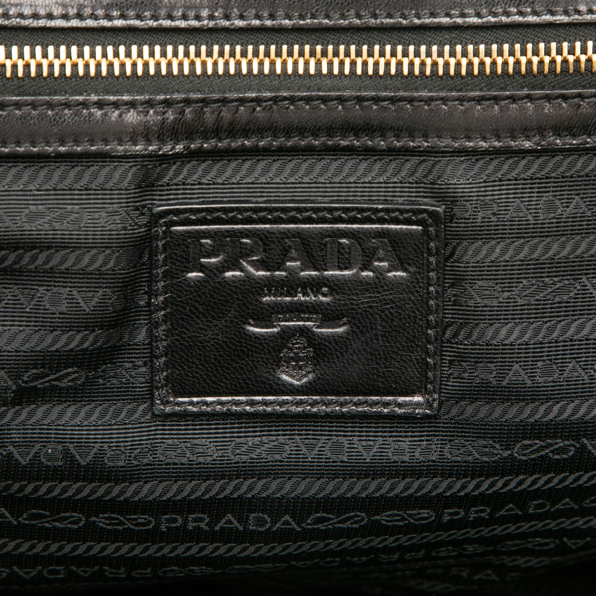 Prada Goatskin Woven Madras Frame Tote