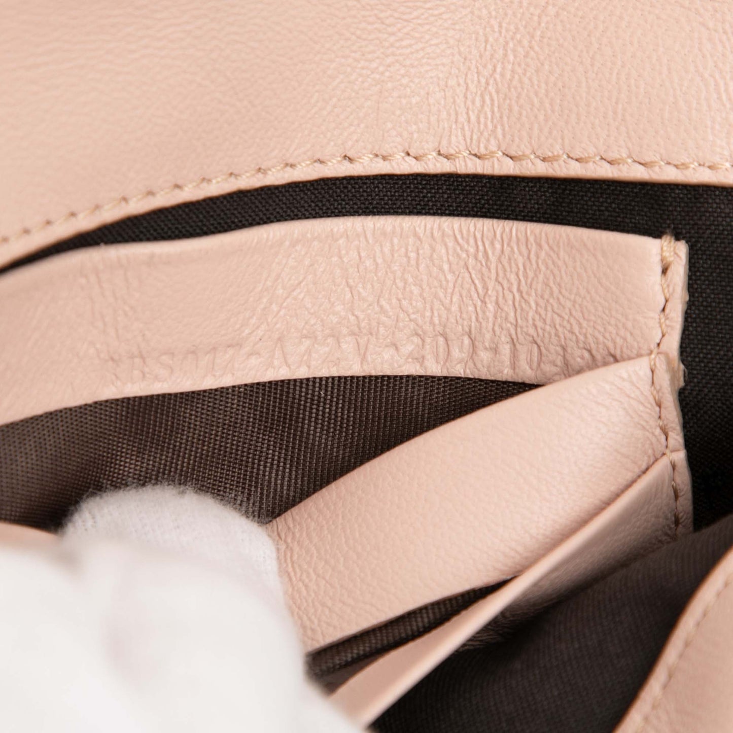 Fendi Mini Zucca Embossed Leather Baguette Satchel