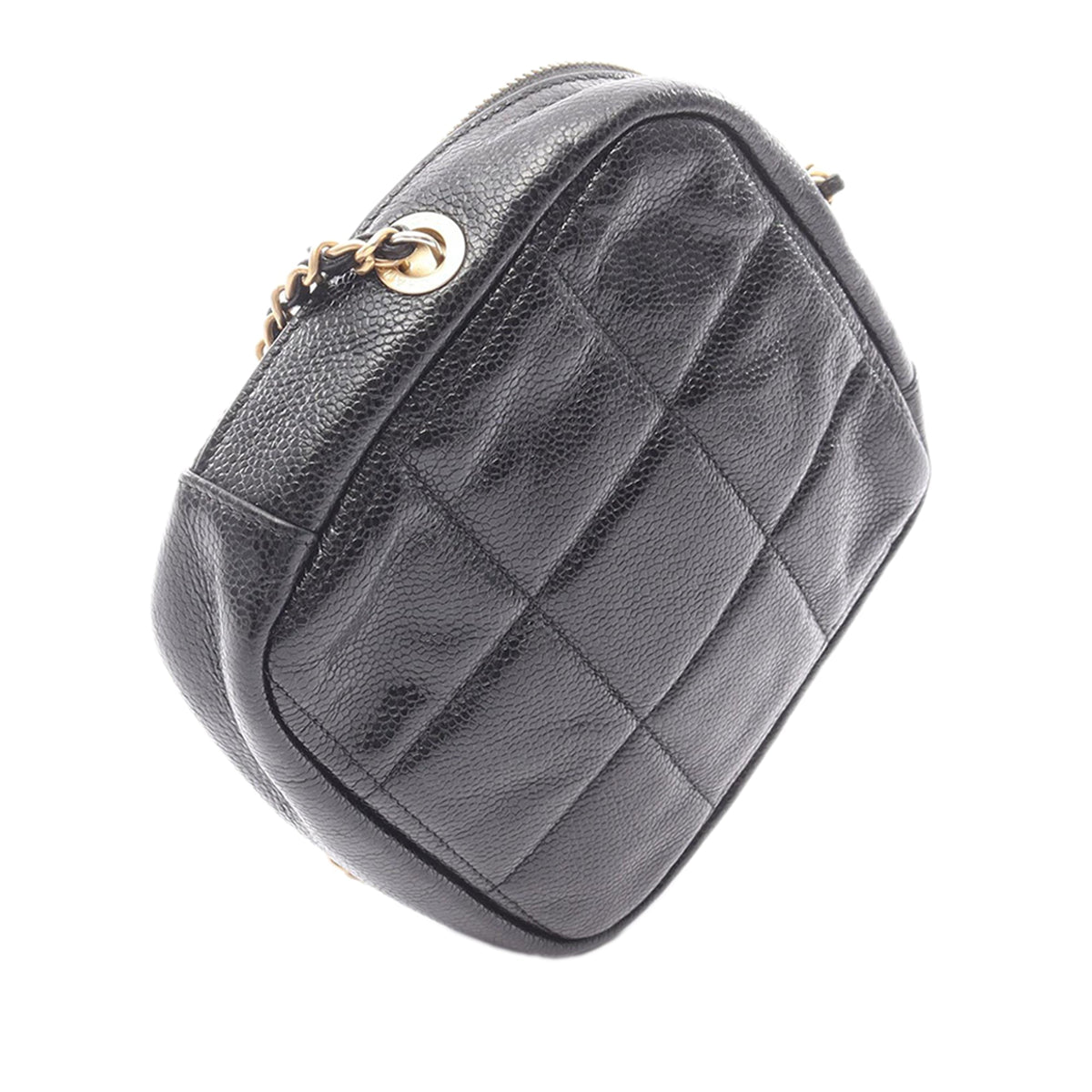 Chanel CC Quilted Lambskin Diamond Clutch with Chain