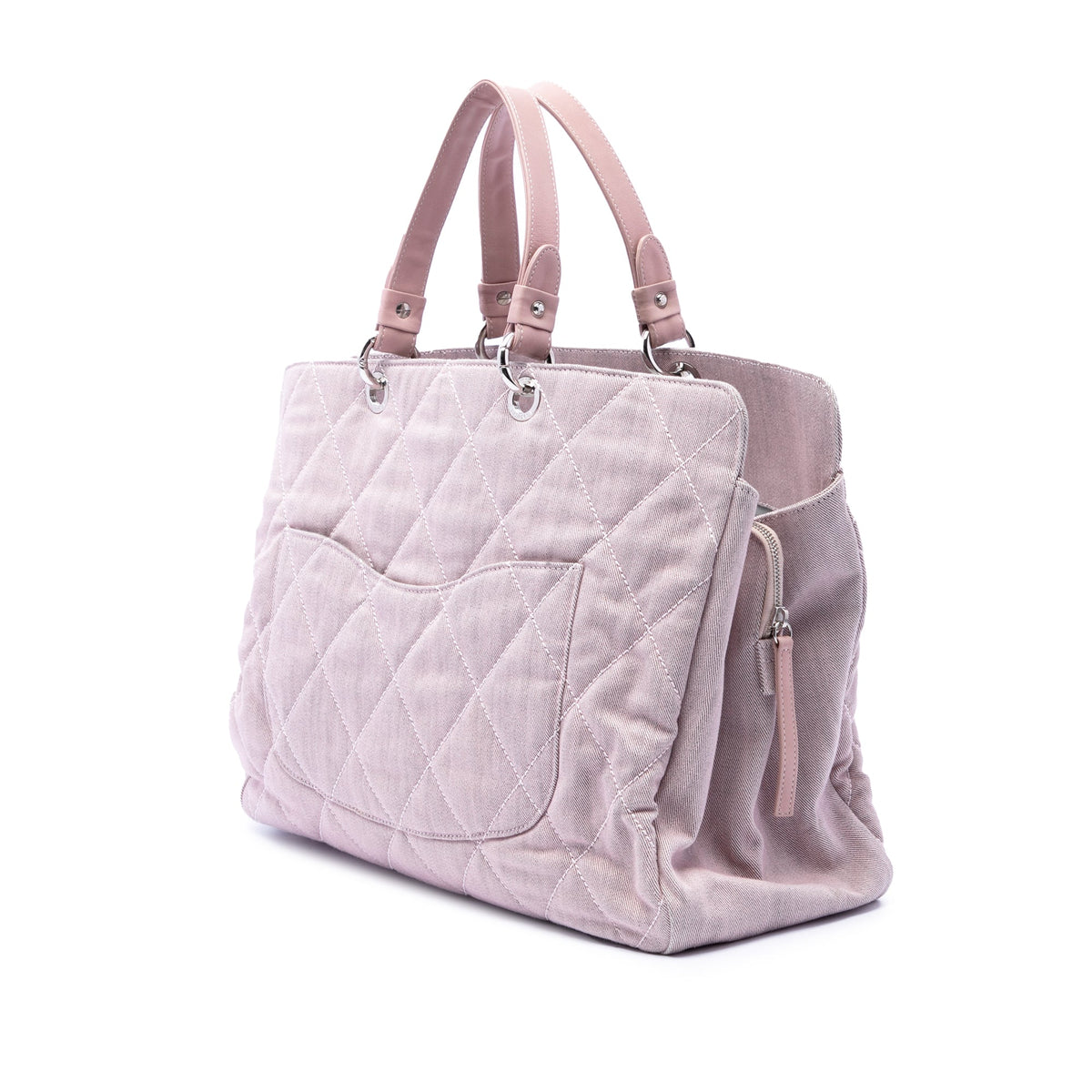 Chanel Large CC Quilted Denim Tote
