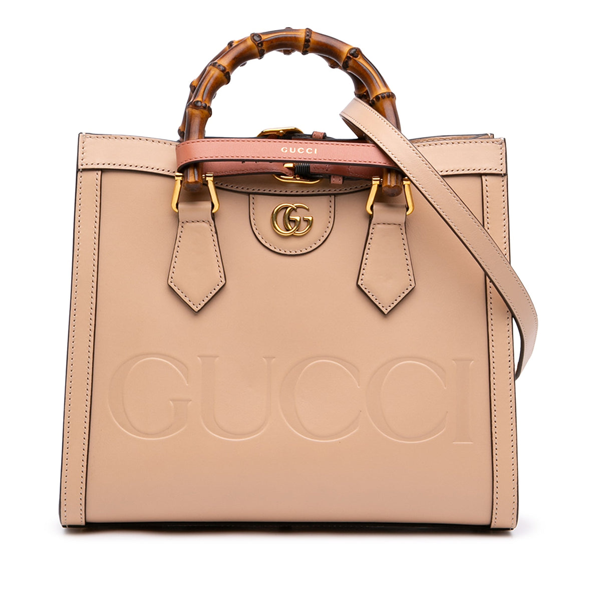 Gucci Medium Calfskin Bamboo Diana Satchel