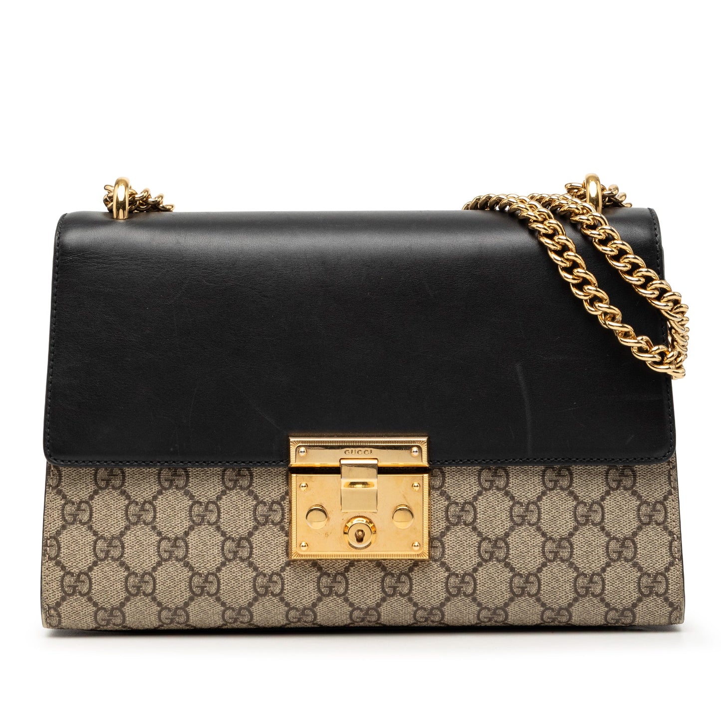 Gucci Medium GG Supreme Padlock Shoulder Bag