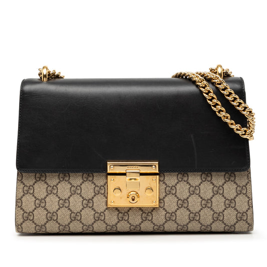 Gucci Medium GG Supreme Padlock Shoulder Bag