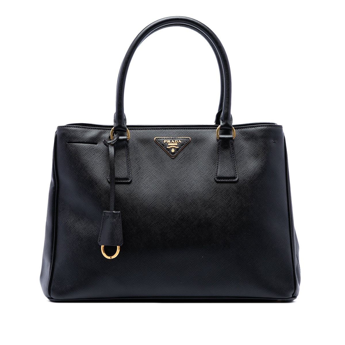 Prada Medium Saffiano Lux Gardeners Tote — Black