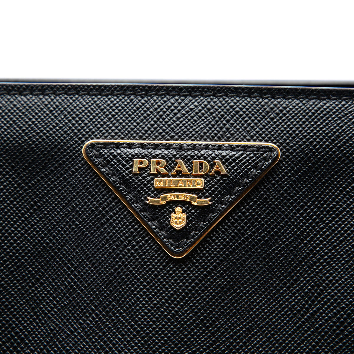 Prada Medium Saffiano Lux Gardeners Tote — Black