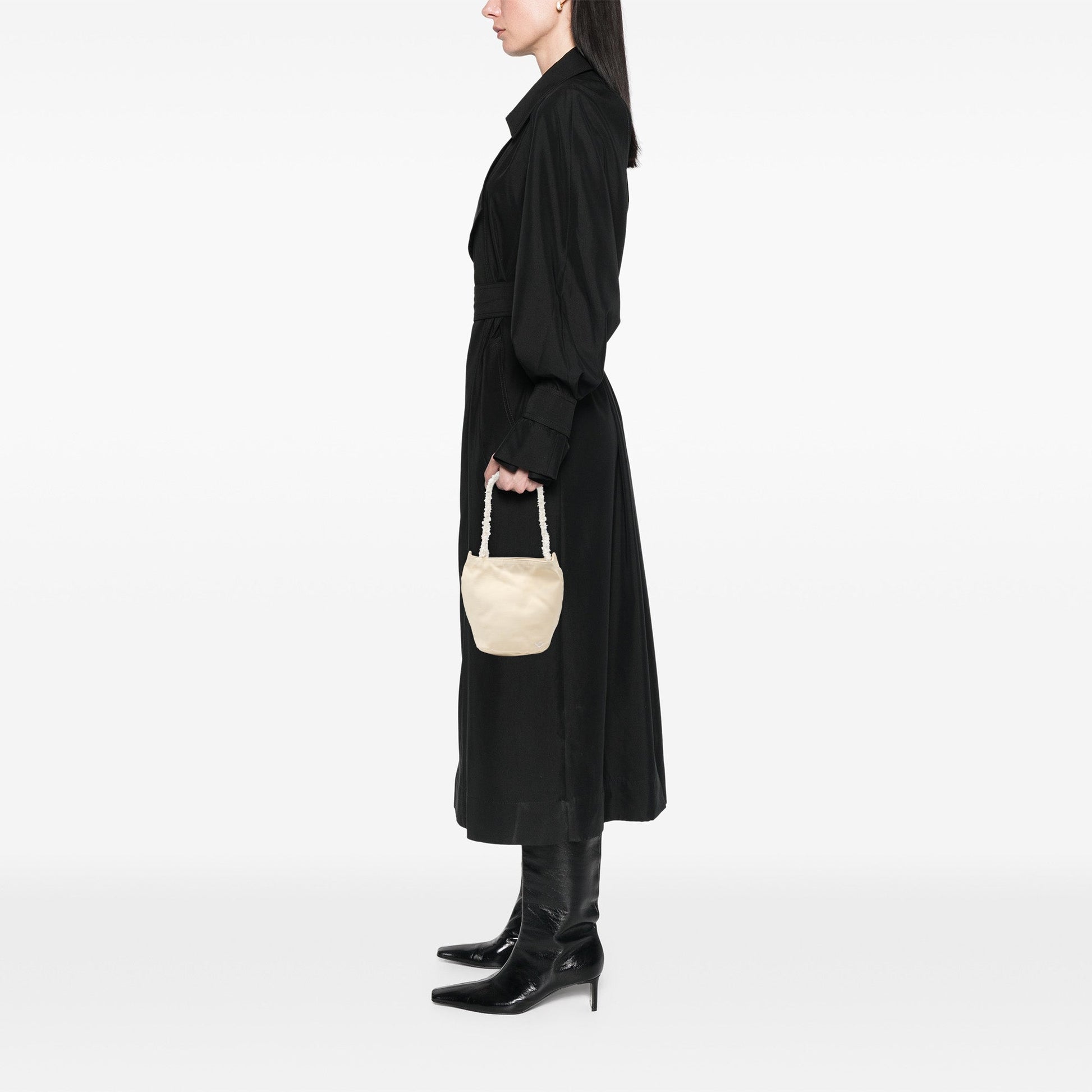 Bottega Veneta Canvas Crystal Handle Bag