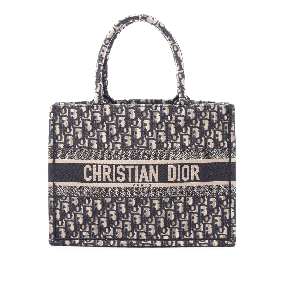 Dior Medium Oblique Embroidered Canvas Book Tote