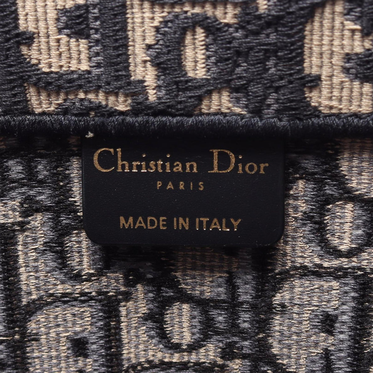 Dior Medium Oblique Embroidered Canvas Book Tote