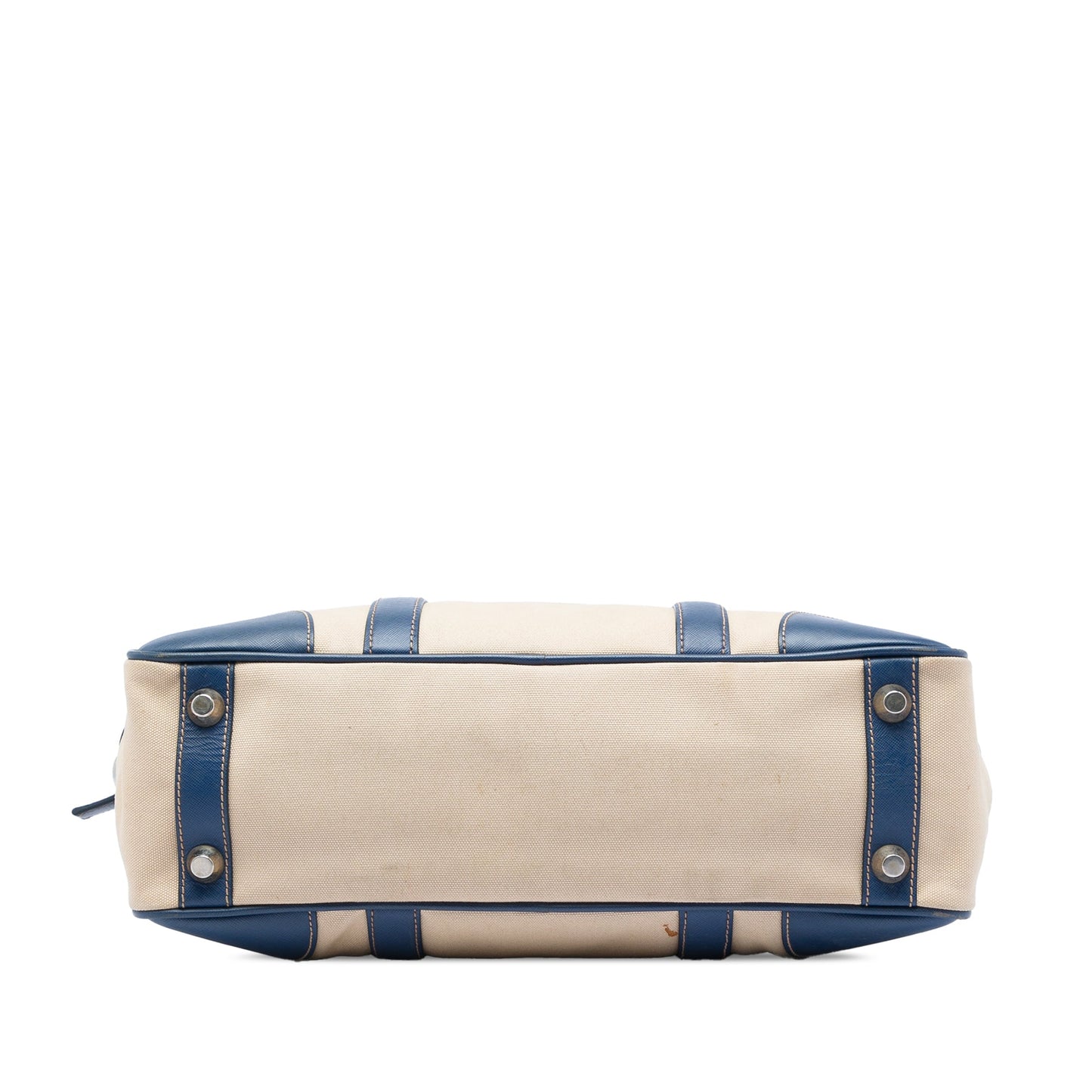 Prada Saffiano Trimmed Canvas Briefcase