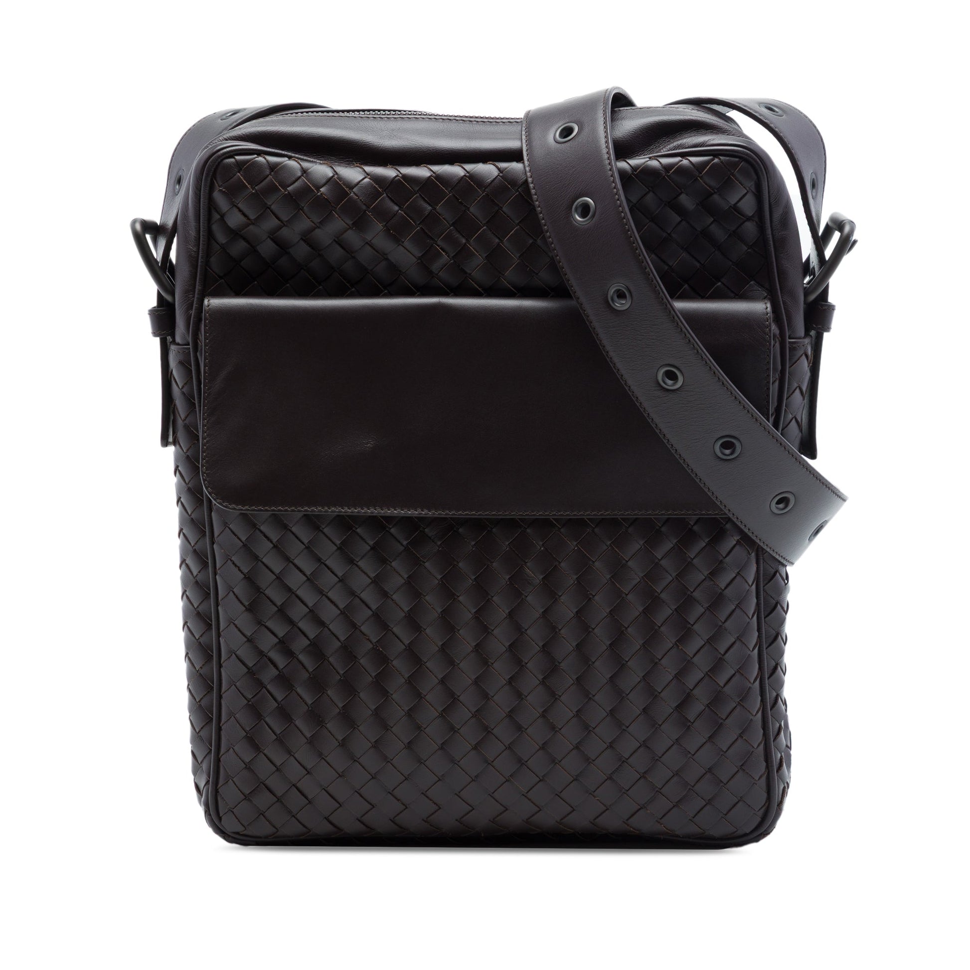Bottega Veneta Nappa Intrecciato Front Pocket Crossbody