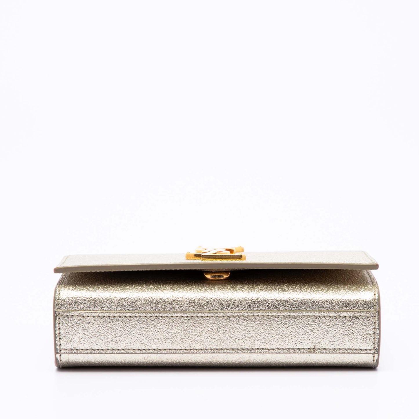 Saint Laurent Small Metallic Calfskin Monogram Kate Crossbody