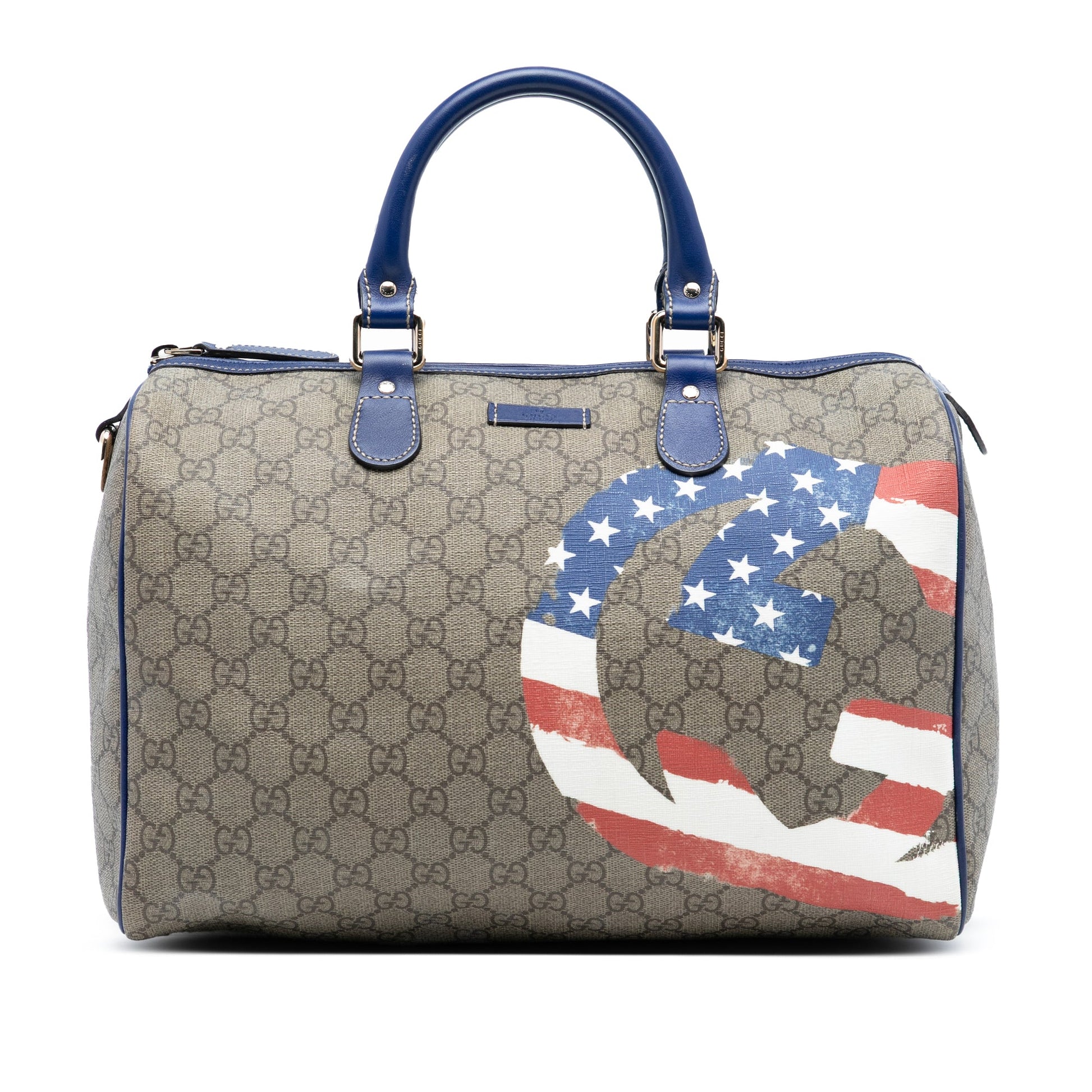 Gucci Unicef Medium GG Supreme American Flag Joy Boston Bag