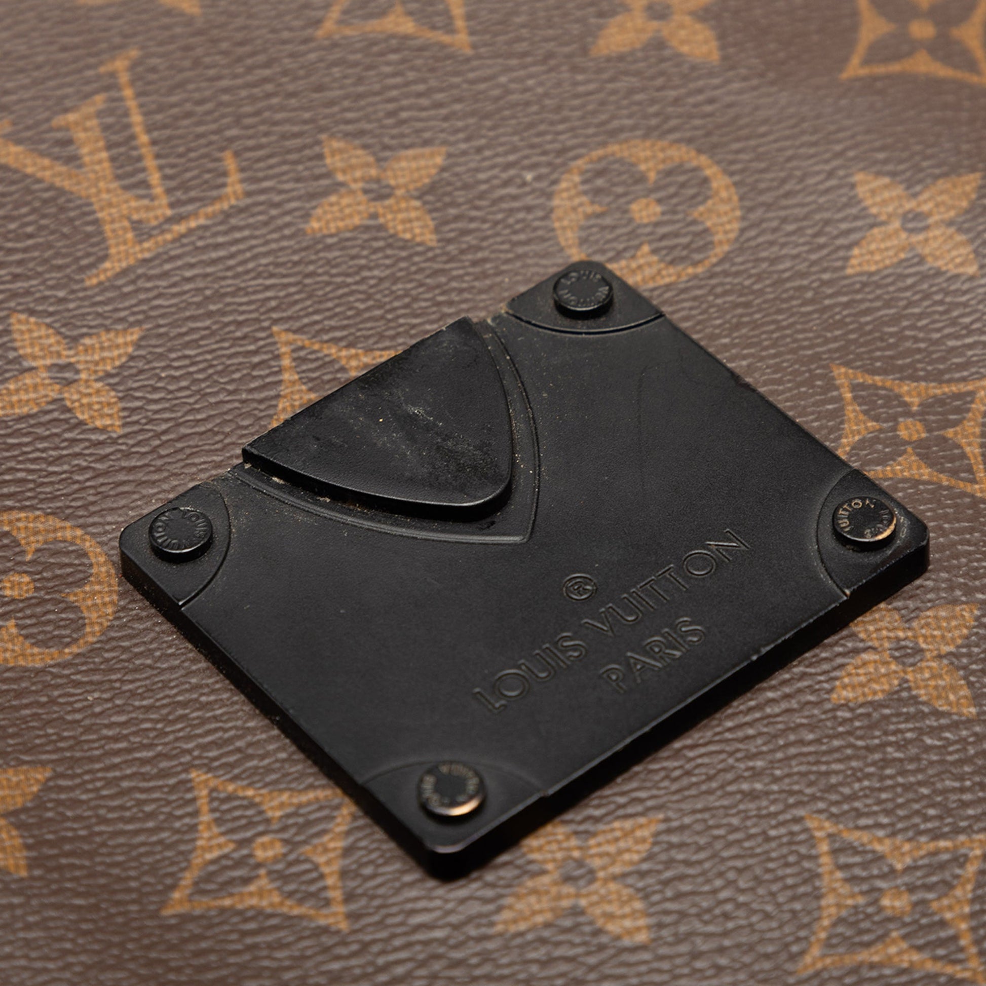 Louis Vuitton Monogram Macassar S Lock A4 Pouch