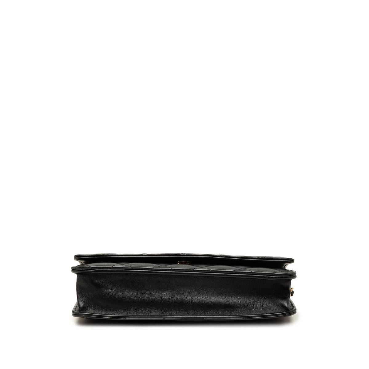 Chanel CC Quilted Lambskin Wallet On Chain — Black