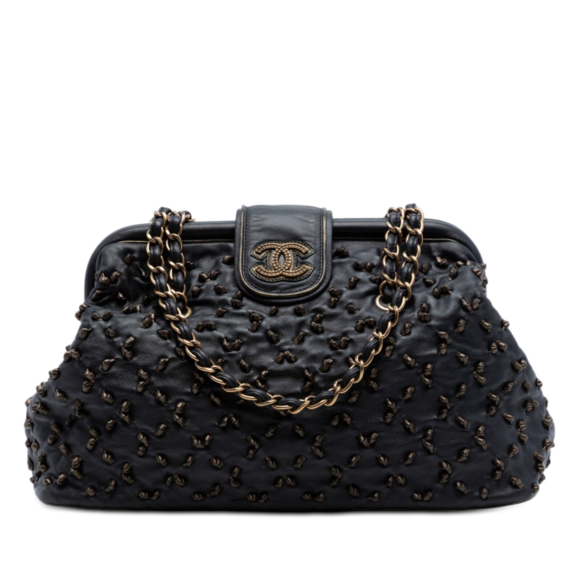 CC Lambskin Chic Knot Chain Shoulder Bag