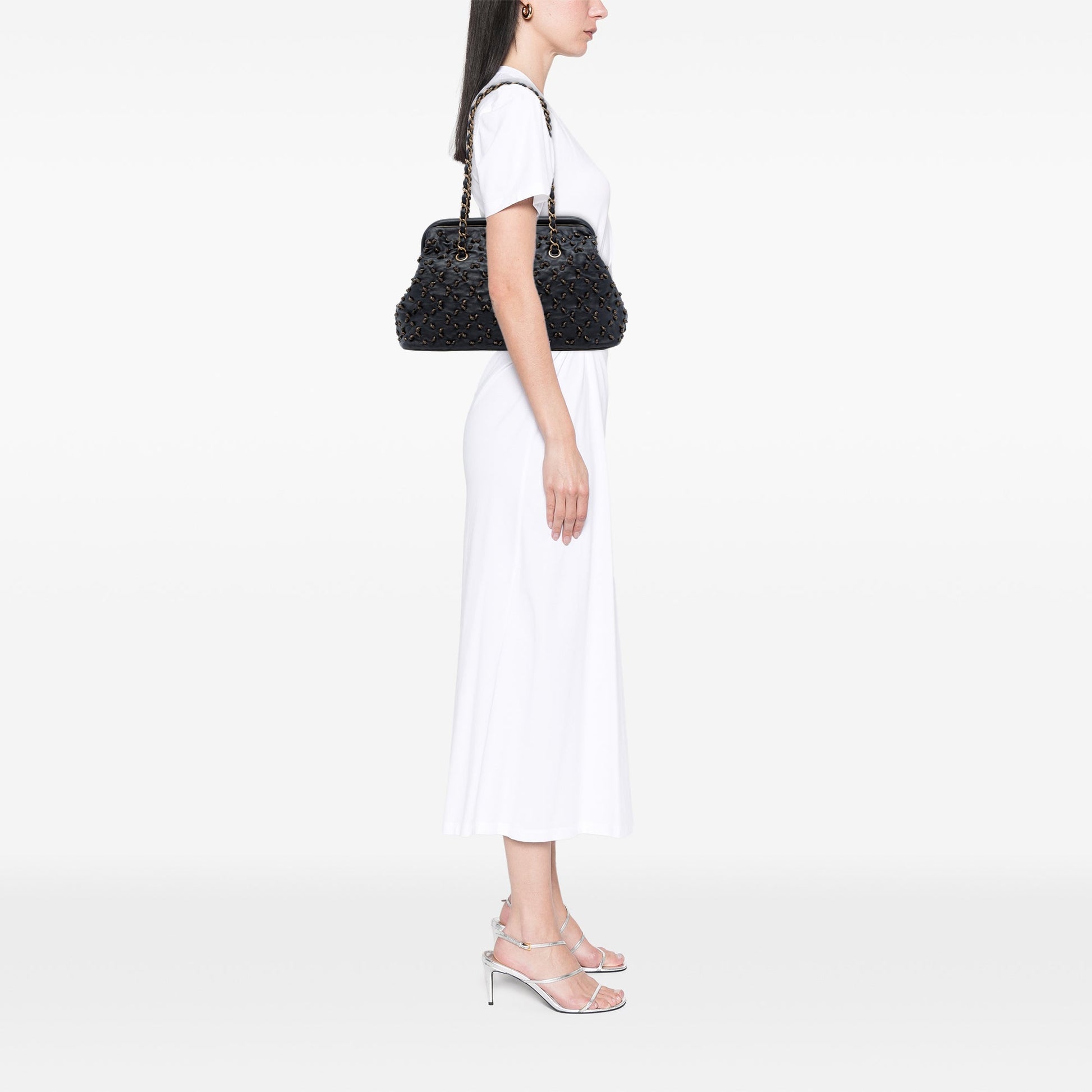 CC Lambskin Chic Knot Chain Shoulder Bag